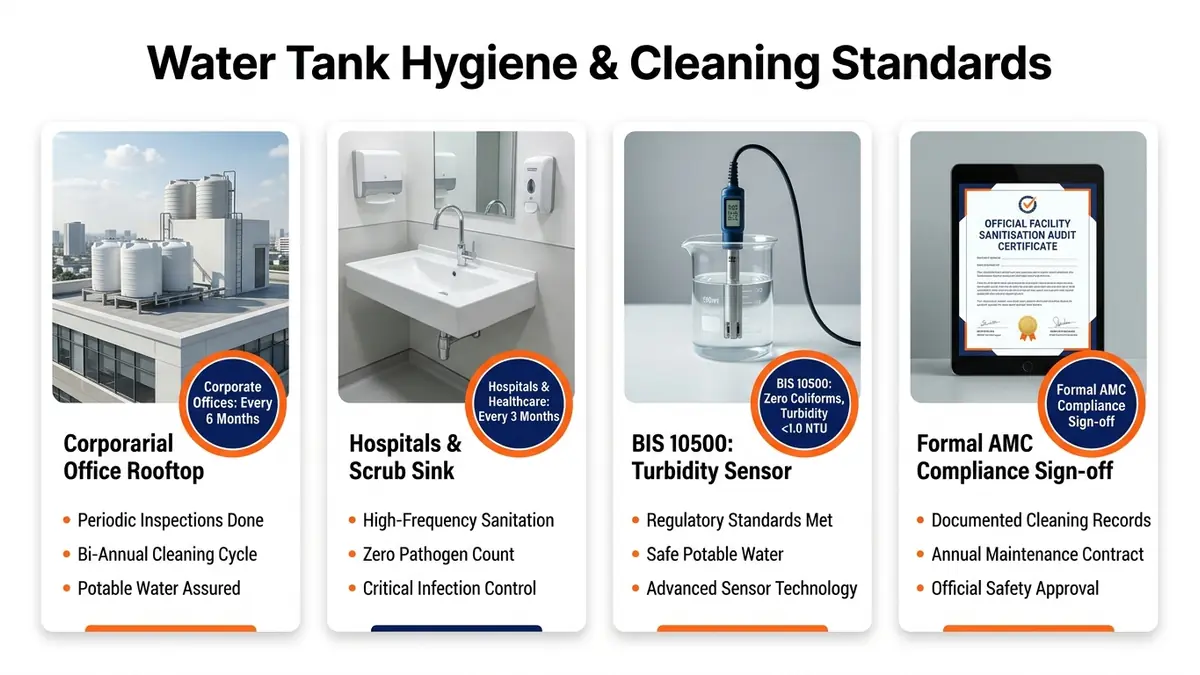 Water Tank Hygiene Standards and Cleaning Frequency Matrix